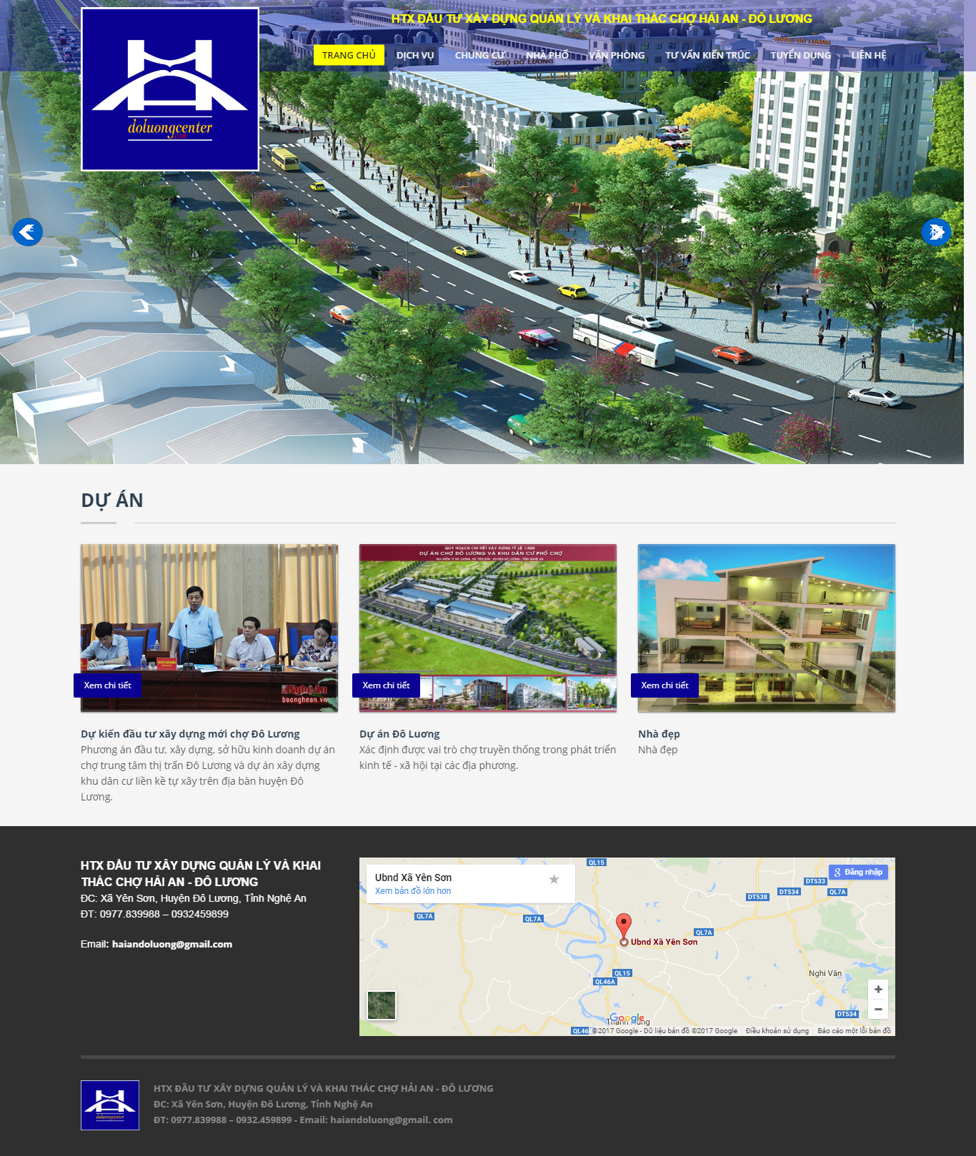 Thiết kế website dự án, kiến trúc, xây dựng đẹp SEO tốt